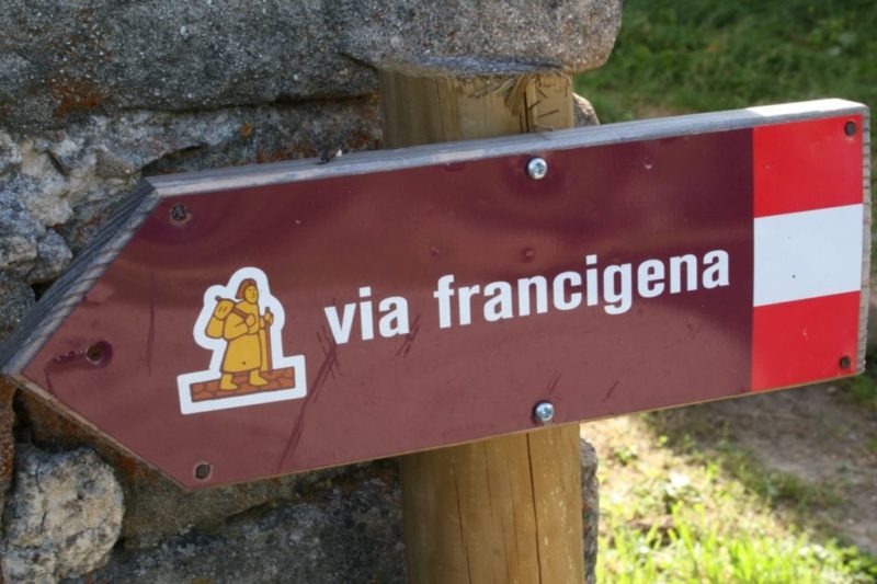 map and Itinerary of Via Francigena in Tuscany