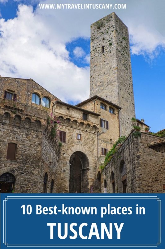 A view of San Gimignano in the cover for the 10 best-known places in Tuscany blog post