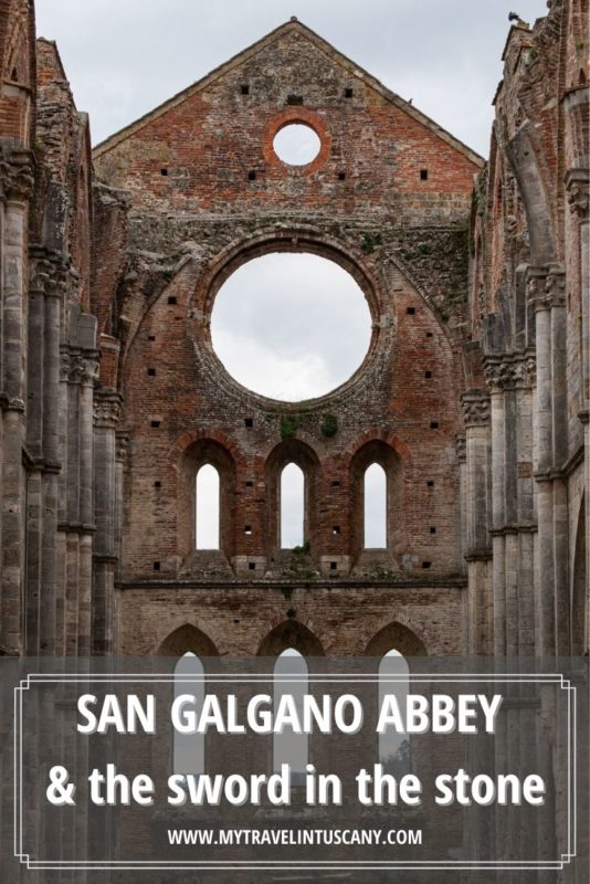 View of Abbey of San Galgano, cover for Pinterest