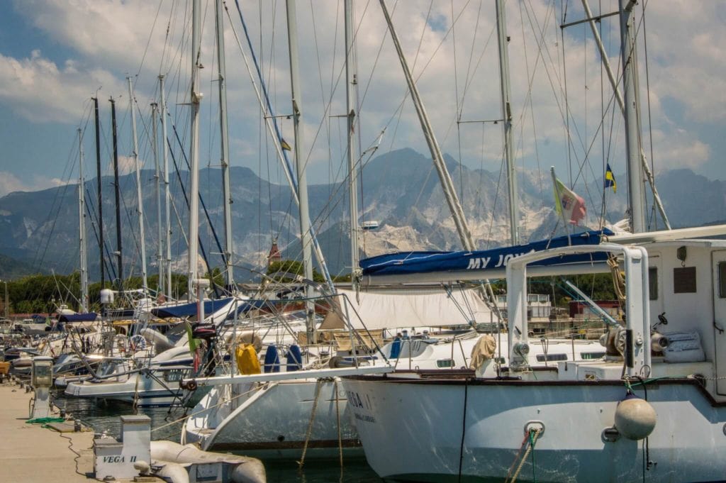 Marina di Carrara Touristic Harbor Apuan Coast tuscany