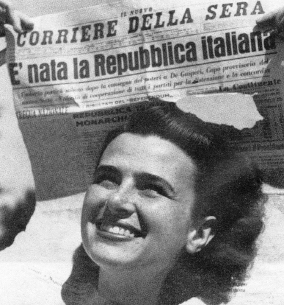 Image became an icon of italian republic born