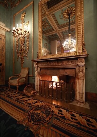 fireplace monumental gallery palazzo borghese florence