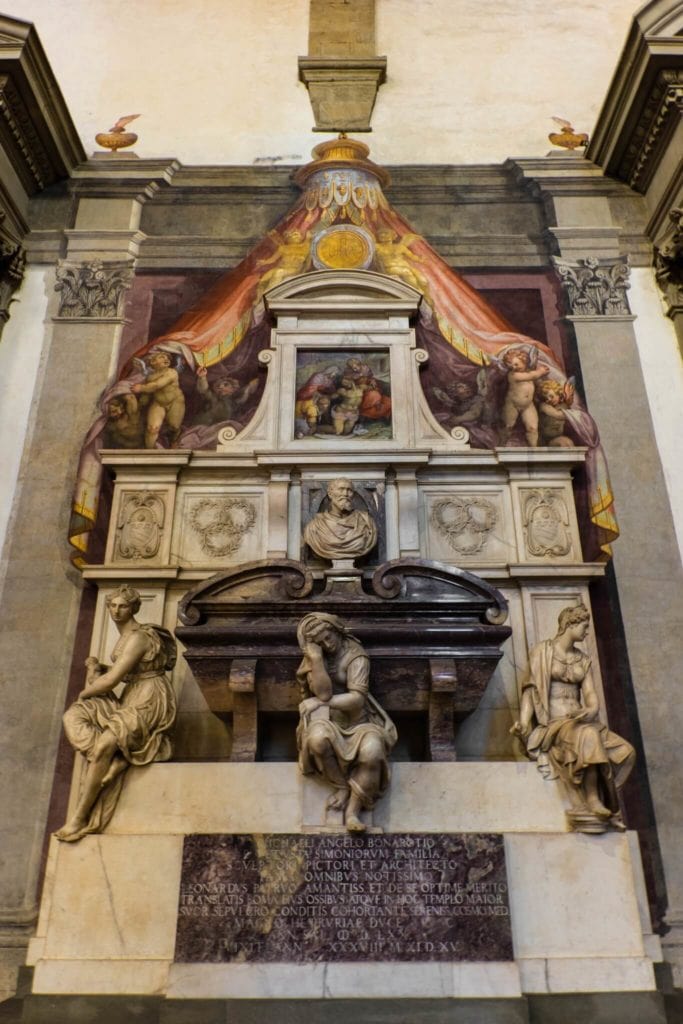 Michelangelo's grave Santa Croce Florence