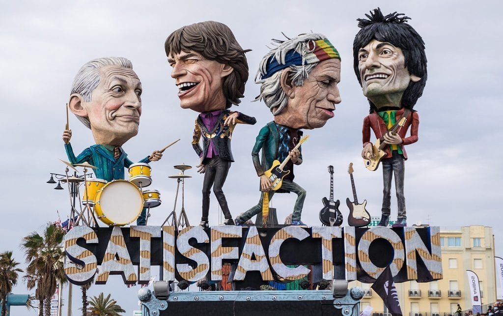 Rolling Stones fload at Carnival in Viareggio