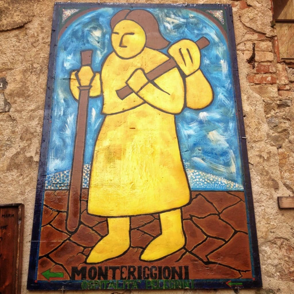 the pilgrims symbol Via Francigena in Tuscany my travel in tuscany