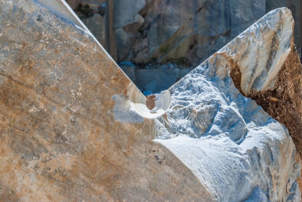 composition marble quarries of Carrara