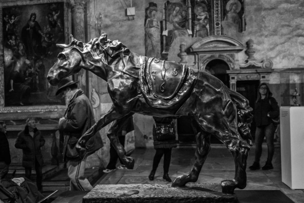 Horse sculpture in the cloister