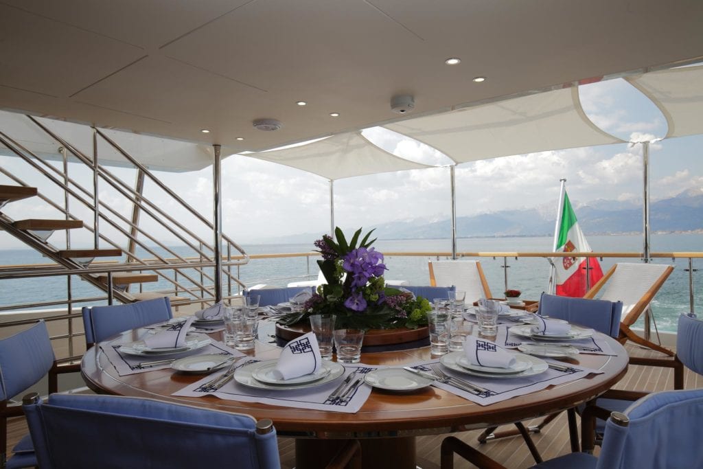 On Board of a Yacht table