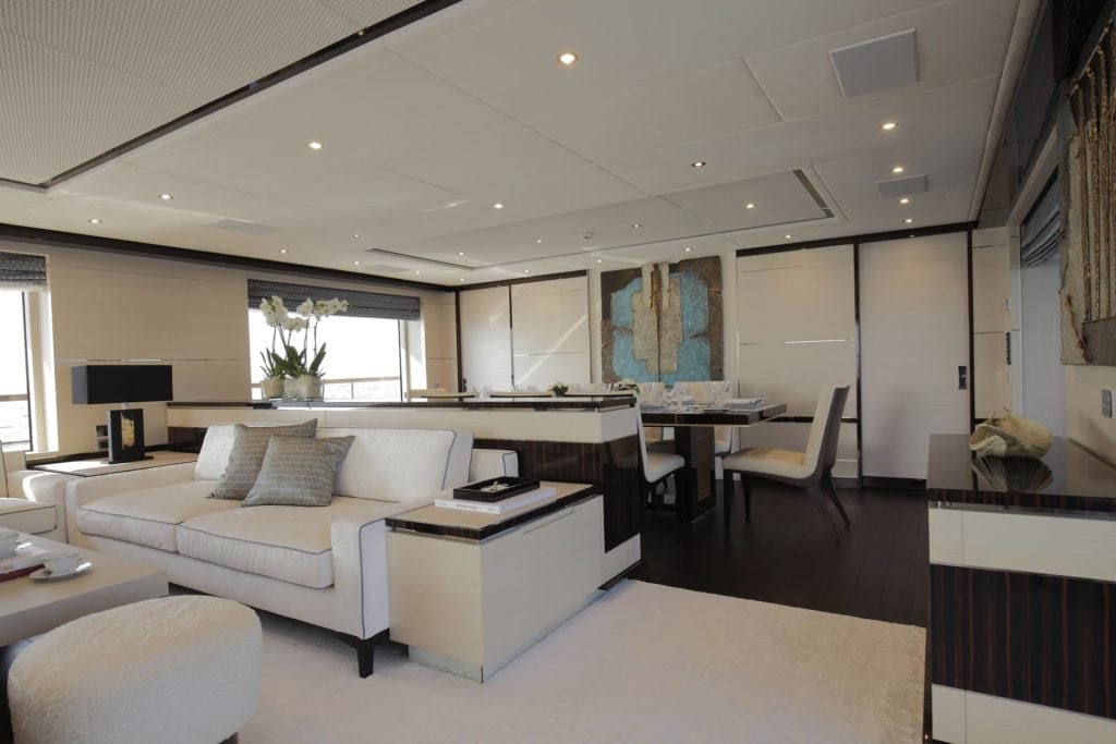 Interior of a yacht