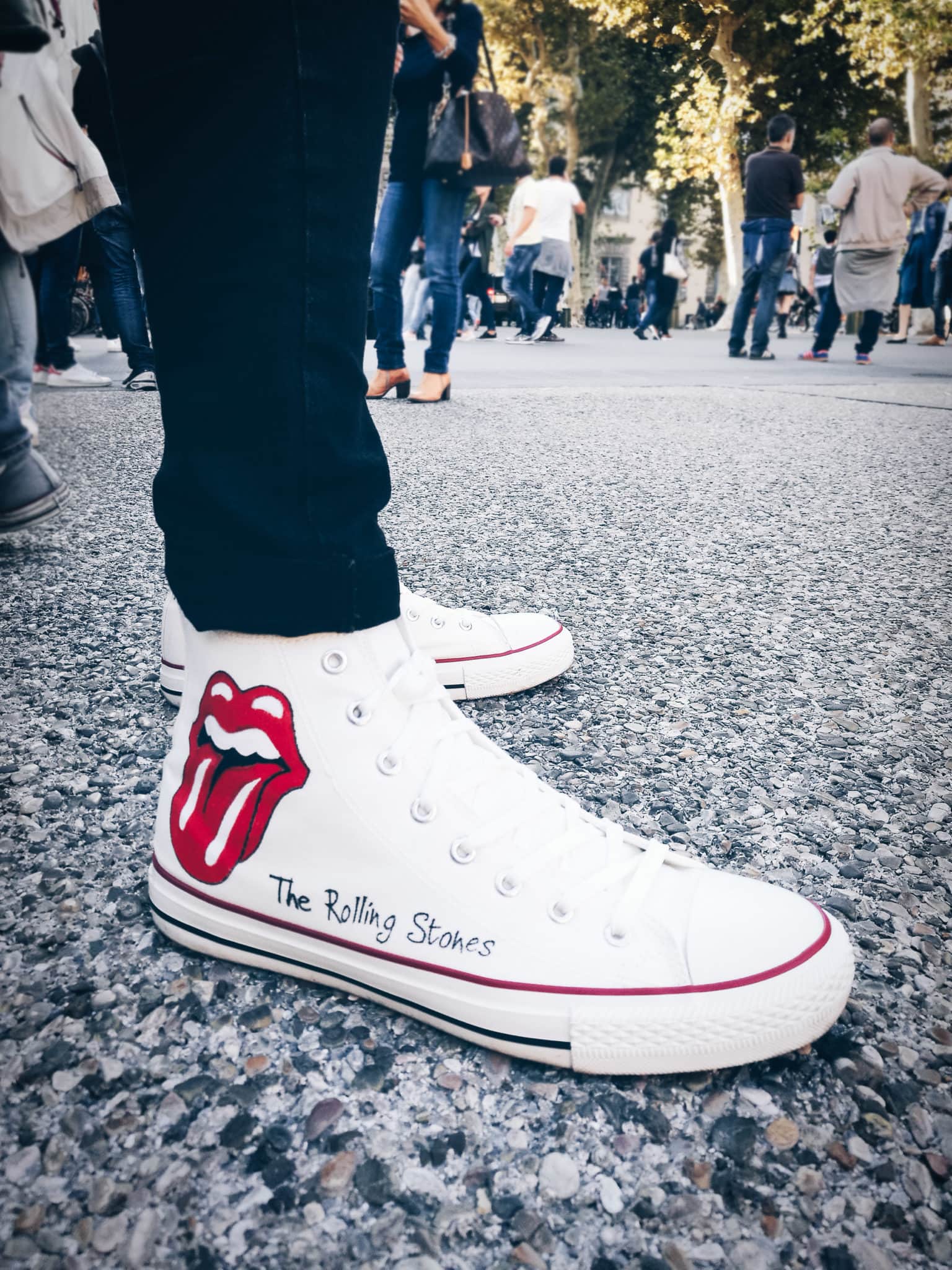 Shoes of the Rolling Stones in Lucca
