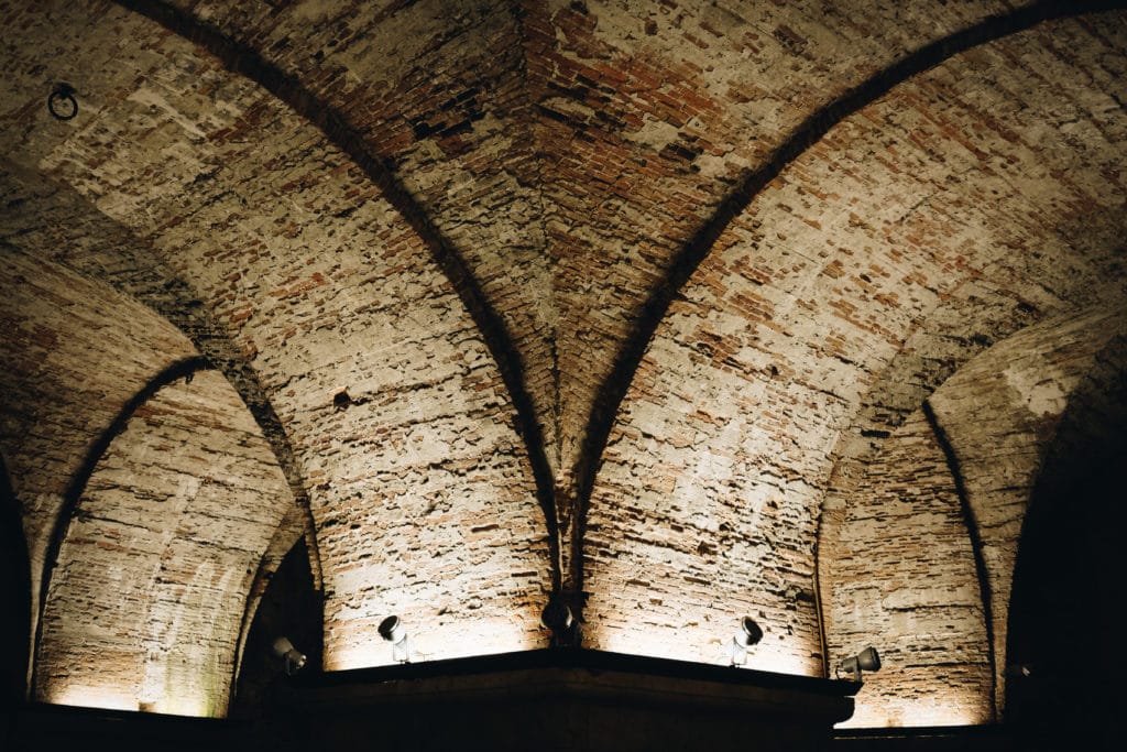 Walls of Lucca underground vault