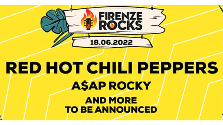 Affiche des Red Hot Chili Peppers pour Firenze Rocks 2022