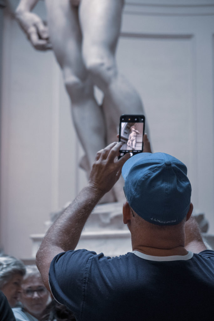 Michelangelo's David tourist picture