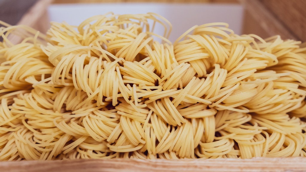 spaghetti made by Pastificio Martelli, Valdera in Tuscany